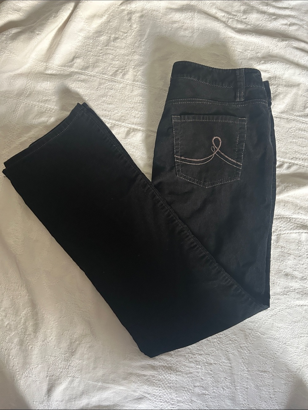 Ann Taylor LOFT Corduroy Original Boot Jeans, Stretch - Black, size 8
